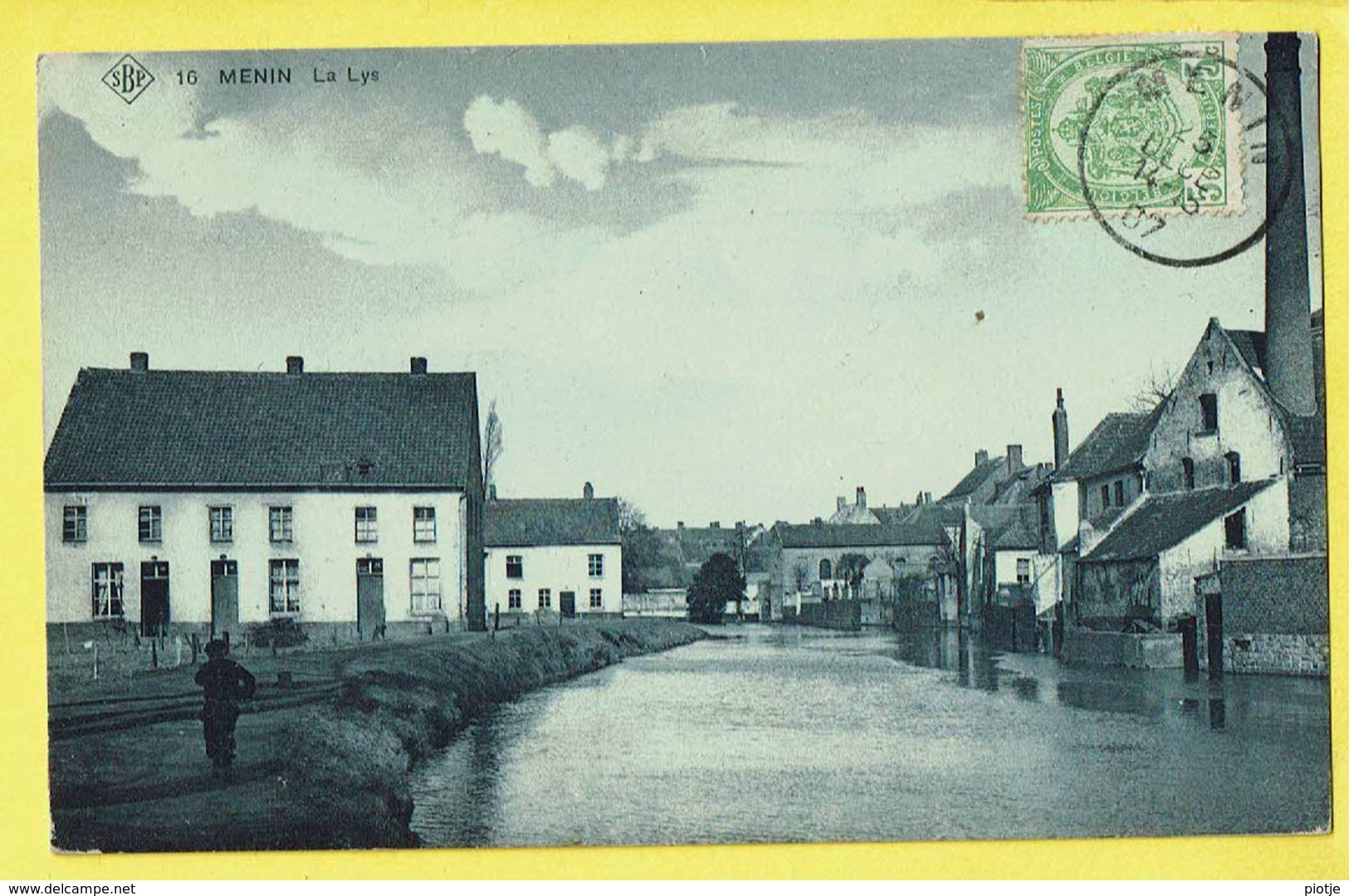 * Menen - Menin * (SBP, Nr 16) La Lys, De Leie, Canal, Quai, Unique, TOP, Prachtkaart, Timbre, Animée, Rare, Zeldzaam - Menen