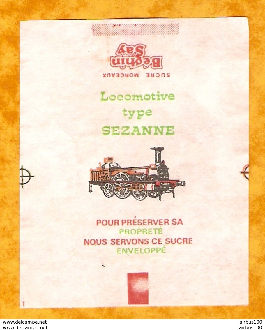 LOT DE 7 EMBALLAGES DE SUCRE BÉGHIN SAY - LOCOMOTIVE TGV BB AUTRE - TRAIN SUGAR ZUCKER ZUCCHERO