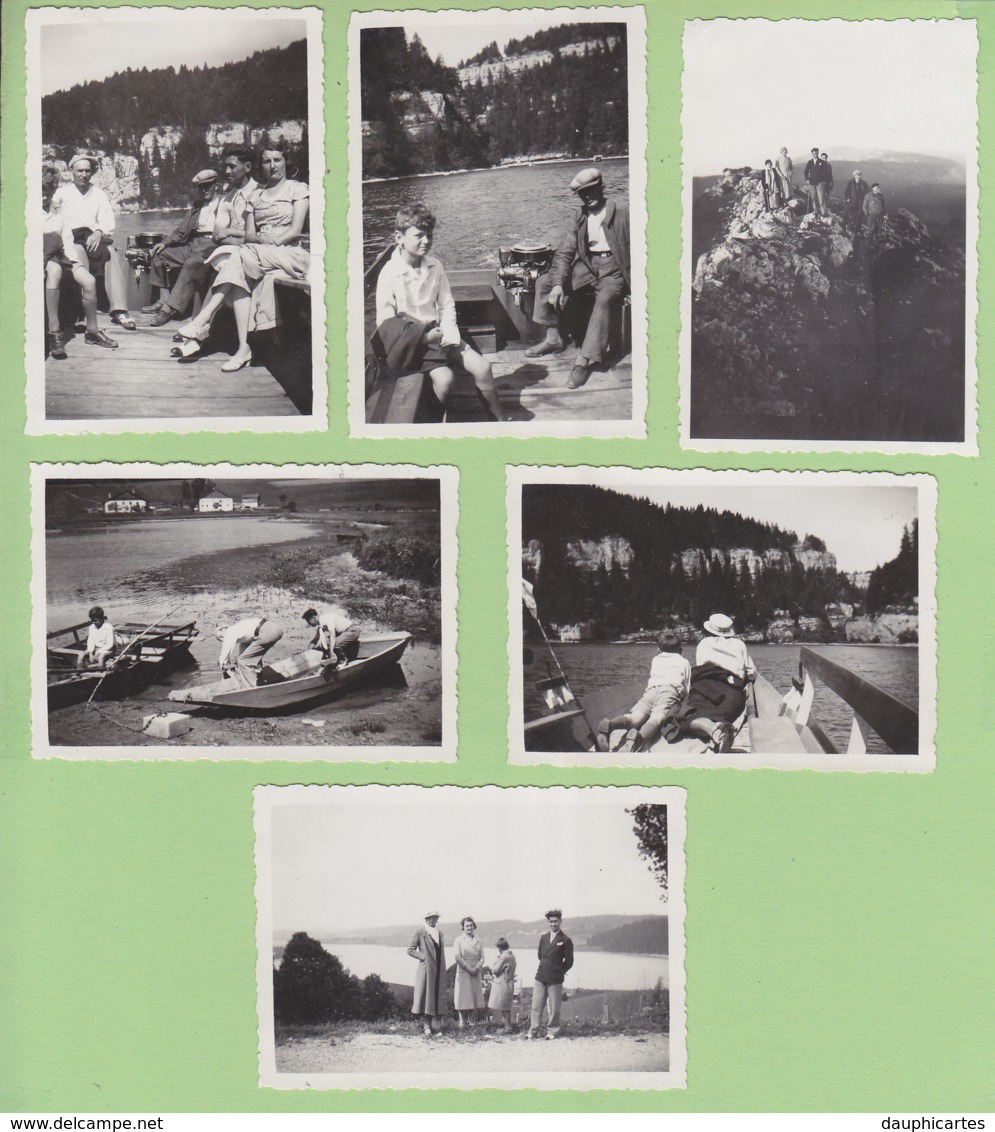 LES GORGES DU DOUBS , Août 1933 : , 6 Photos Dont Lac De Saint Point Et Sommet De La Dôle - Lieux
