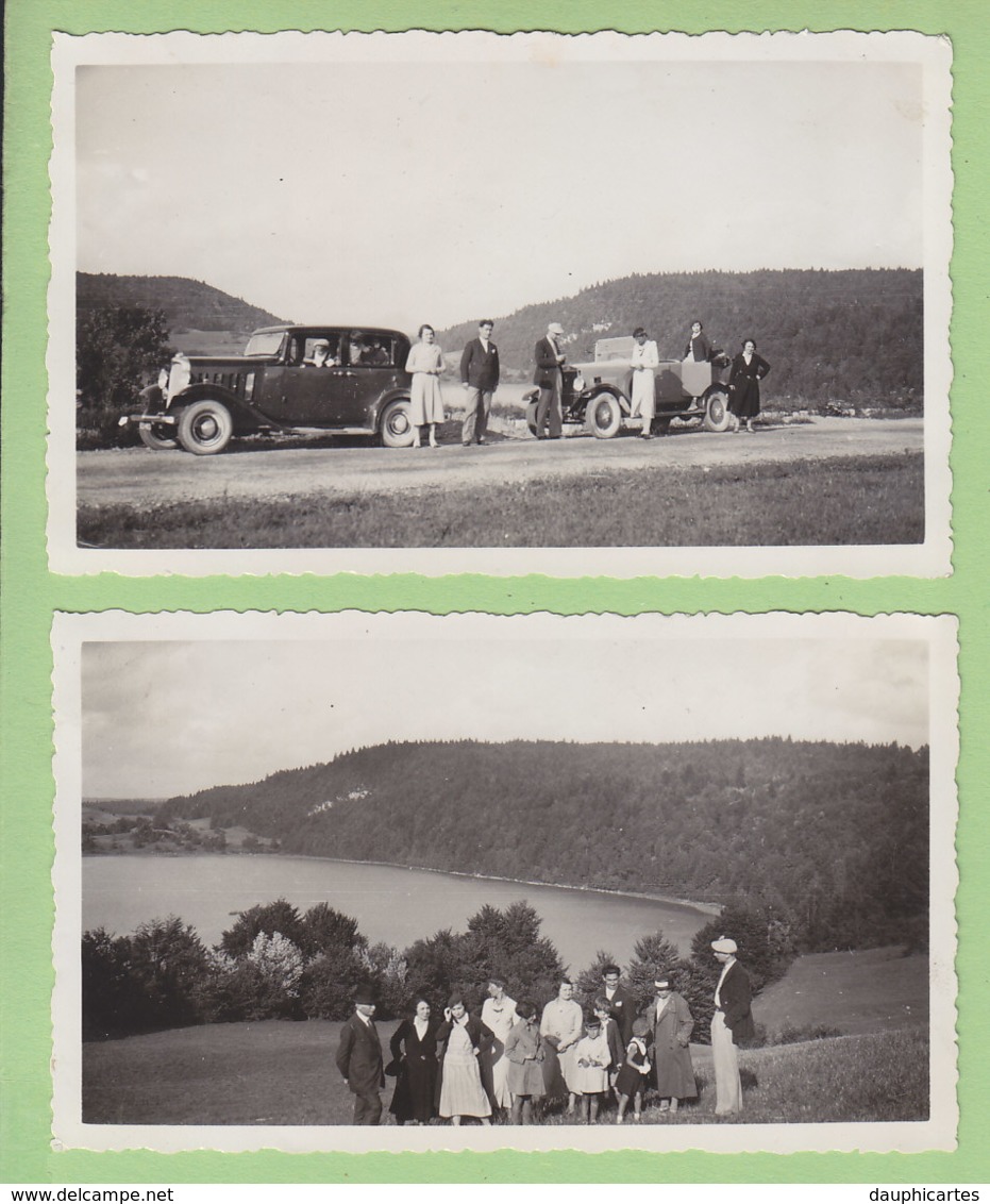 LE FRASNOIS, Août 1933 : 2 Photos, Vues Sur Le Lac De Narlay - Lieux