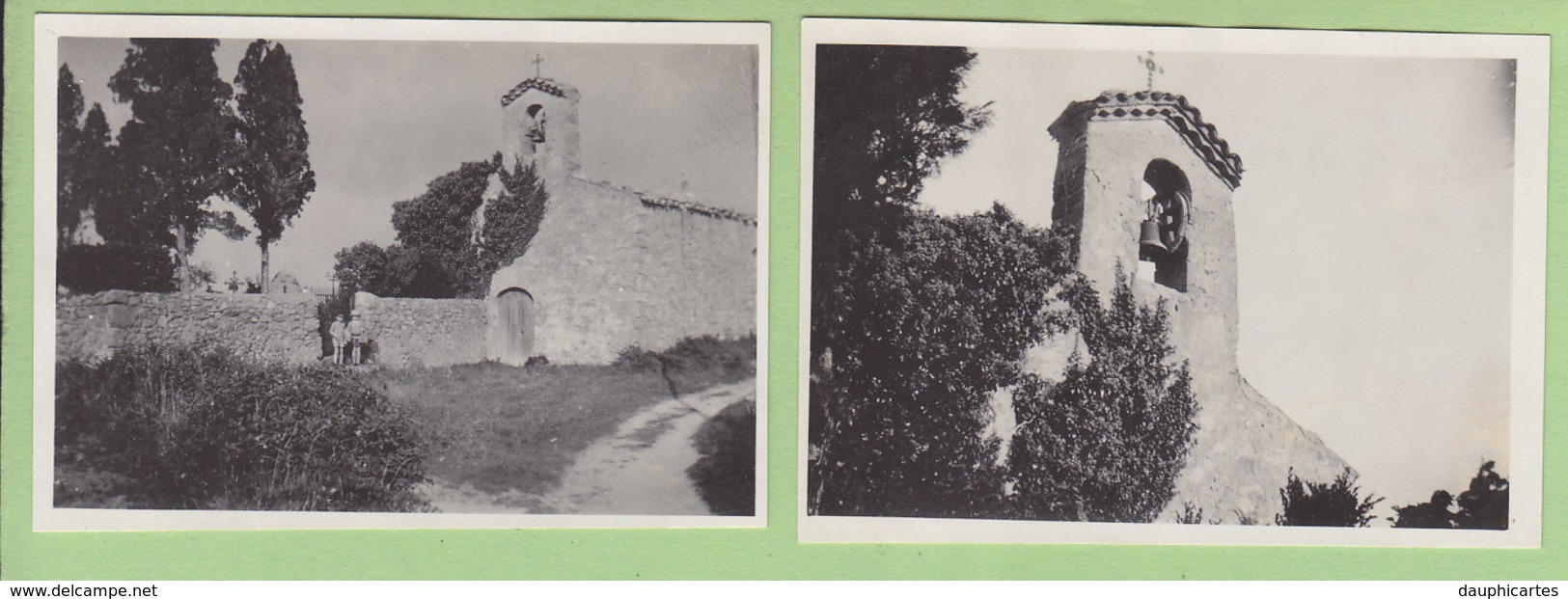 SERRIERES, PEYRAUD Août 1932 : Clocher De La Chapelle De Verlieux Au Dessus De Serrières,  2 Photos. - Lieux