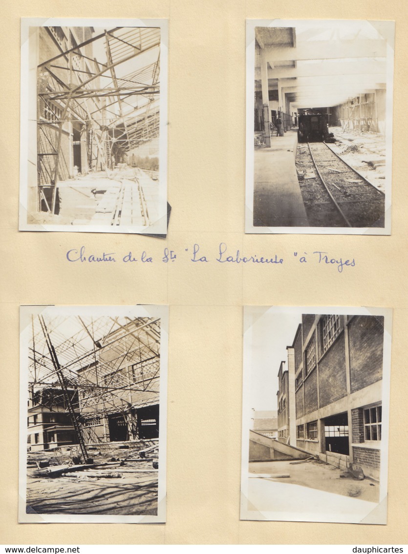 TROYES, Juin 1932 : 14 Photos, Les Chantiers De La Société La Laborieuse, Quai Dampierre. - Lieux