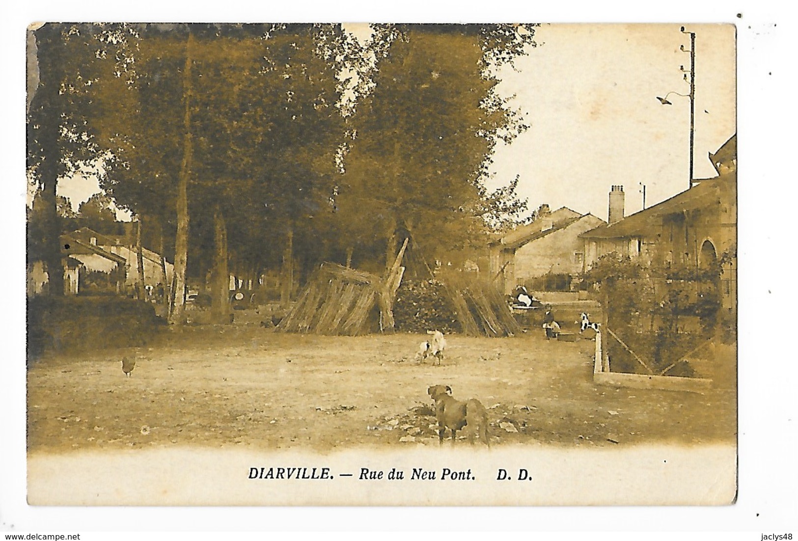 DIARVILLE  (cpa 54)  Rue Du Neu Pont   ## Très RARE ##   -  L 1 - Other & Unclassified