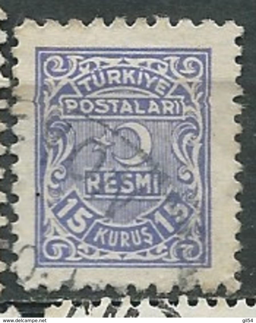 Turquie - Service - Yvert N°7 Oblitéré  - Abc 30508 - Used Stamps
