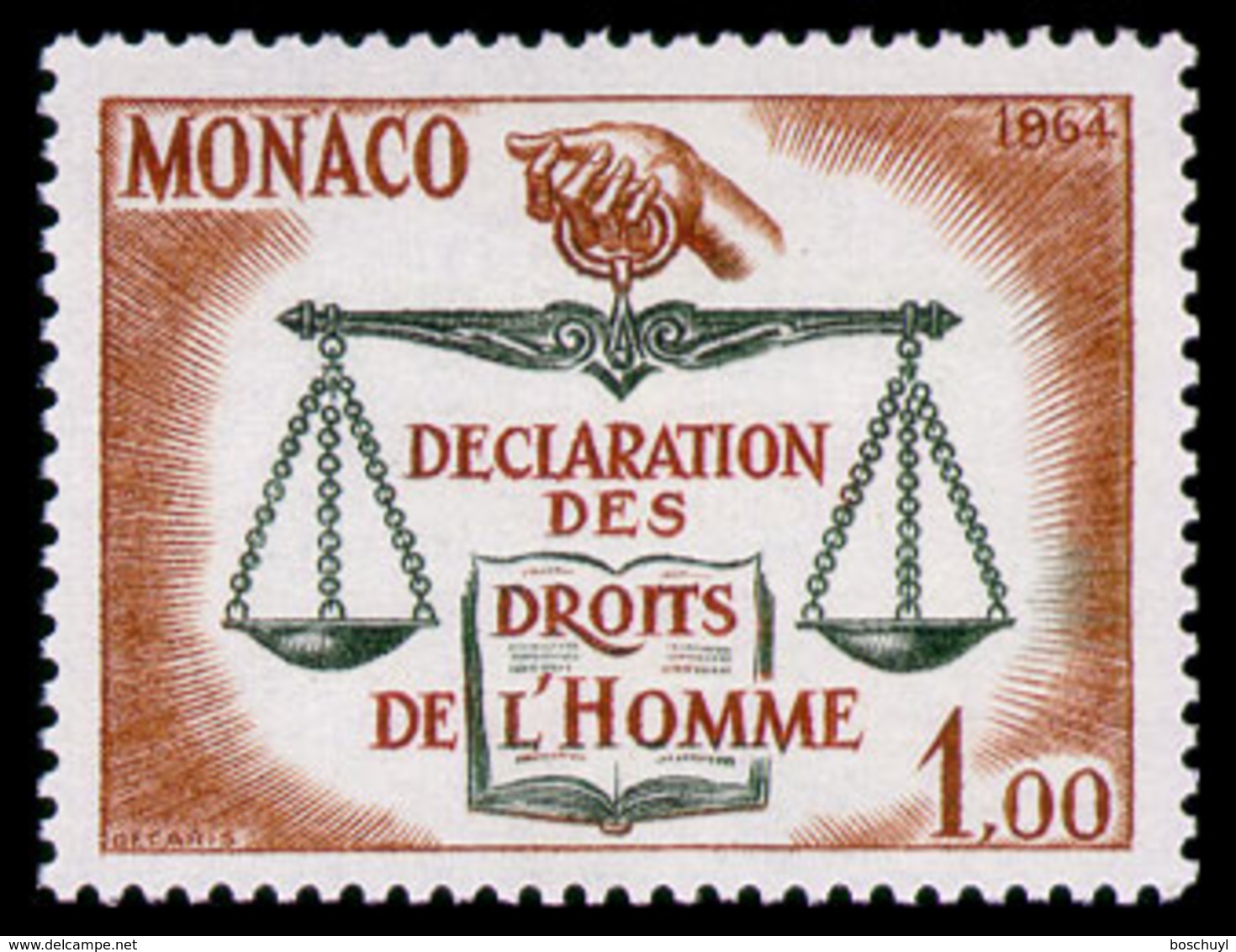 Monaco, 1964, Human Rights Declaration, United Nations, MNH, Michel 792 - Autres & Non Classés