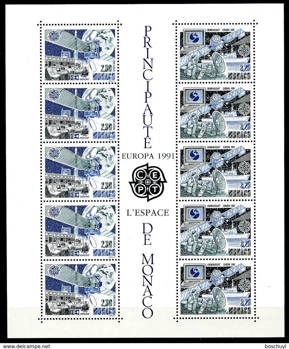 Monaco, 1991, Europa Cept, Space, MNH, Michel Block 50 - Autres & Non Classés