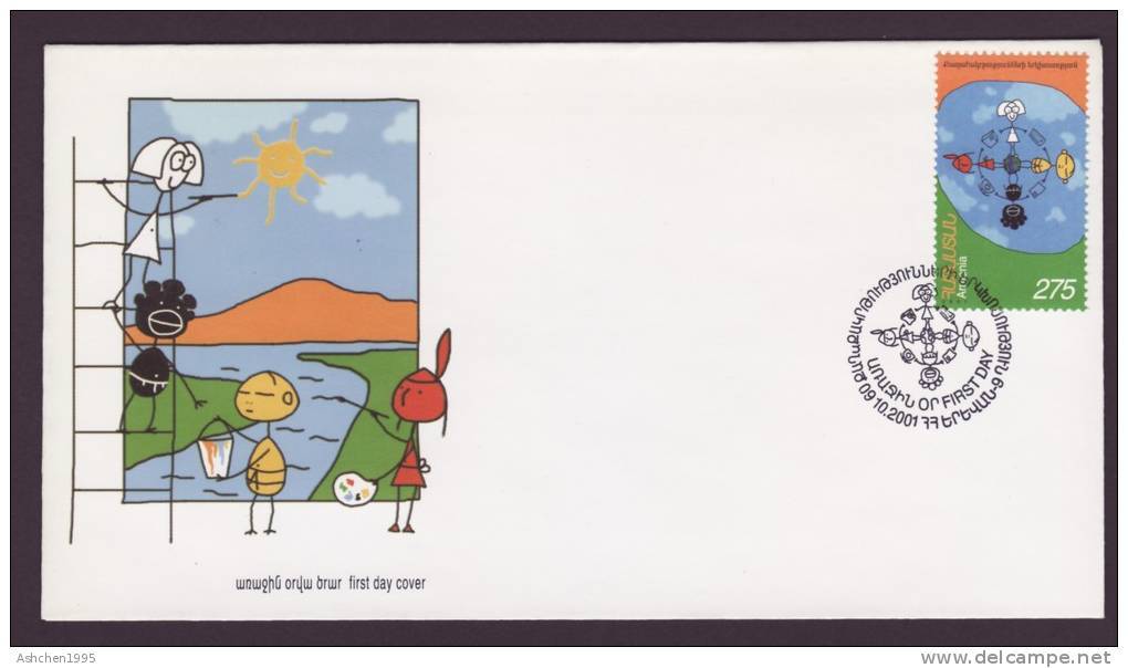 Armenia 2001, DIALOGUE AMONG CIVILIZATIONS, FDC  !!! RARE !!! - Emissions Communes