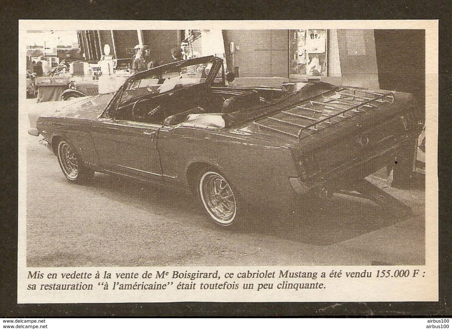 Coupure De Presse - OLD CAR VIEILLE VOITURE CABRIOLET MUSTANG RESTAURÉ A L'AMÉRICAINE - Voitures