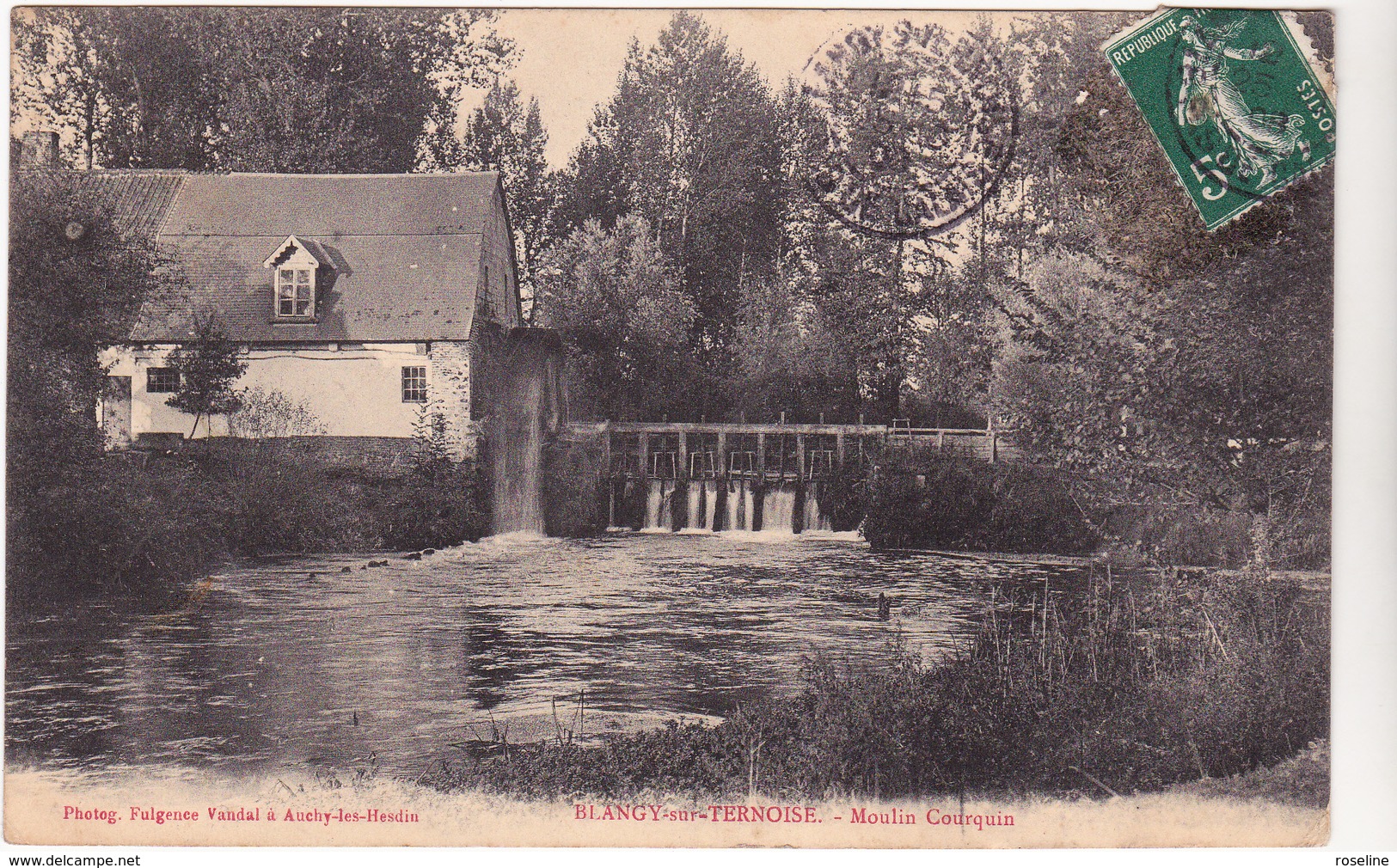 62 BLANGY SUR TERNOISE - Moulin Courquin - CPA  9x14 BE Photographe Fulgence Vandal à Auchy Les Hesdin - Autres & Non Classés