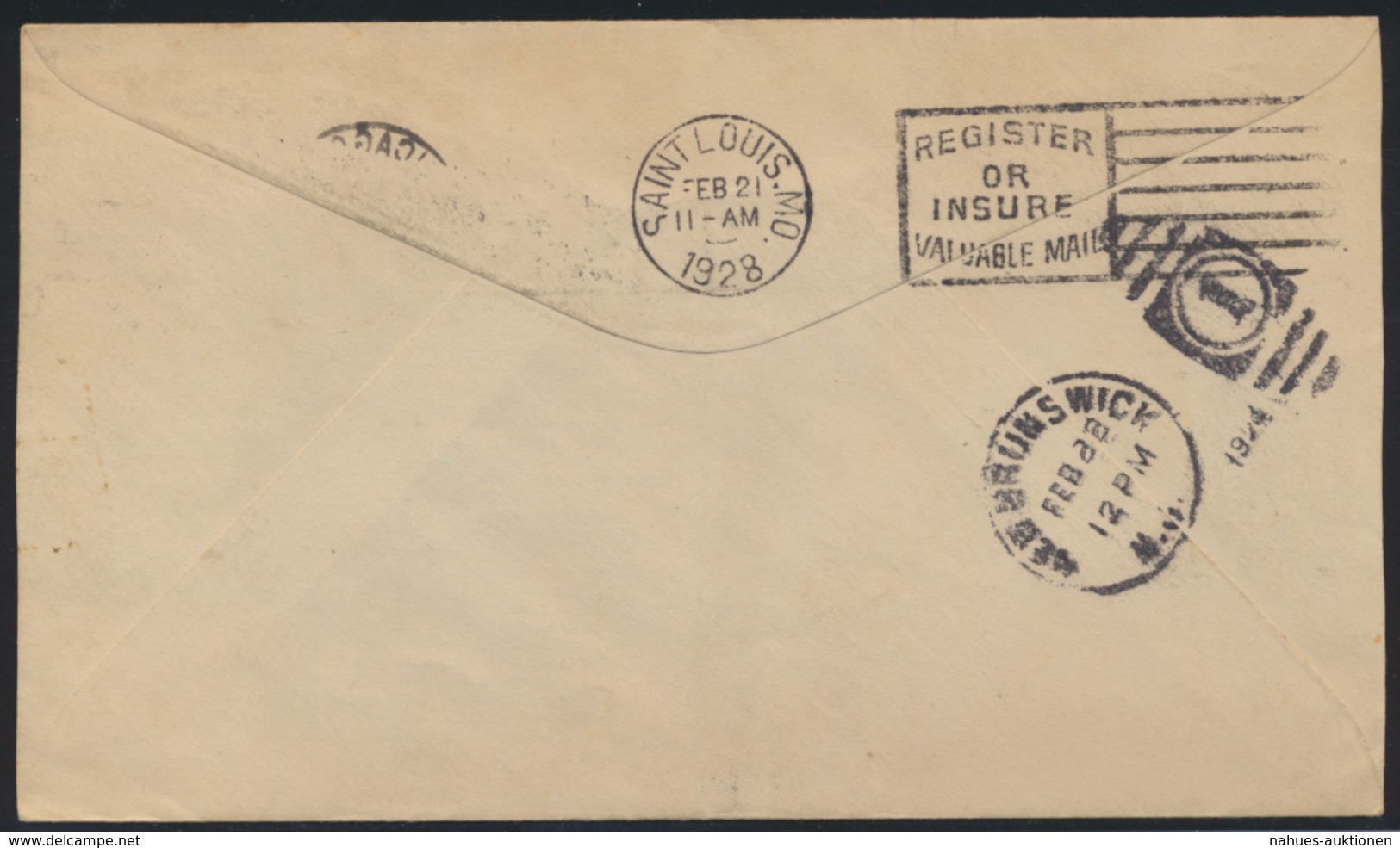 Flugpost USA Air-mail Letter Lindbergh Chicago To Brunswik New Jersey - Other & Unclassified