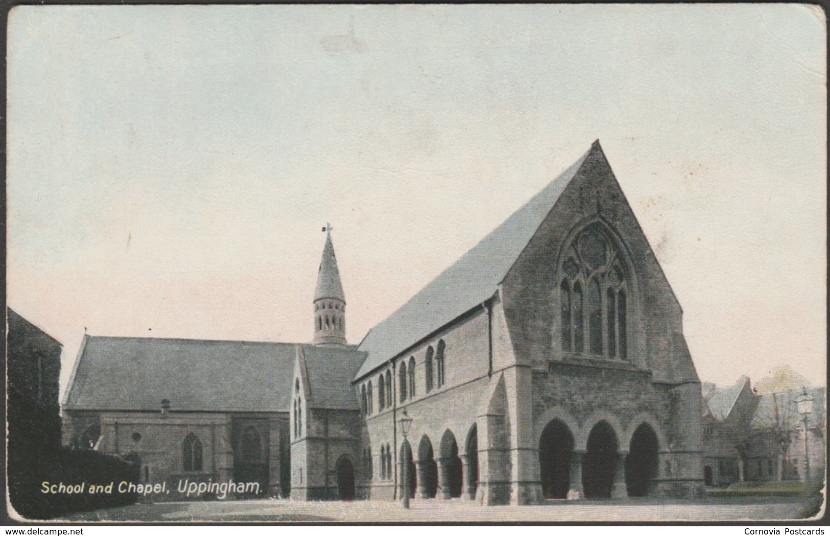 School And Chapel, Uppingham, Rutland, C.1905 - Wrench Postcard - Rutland