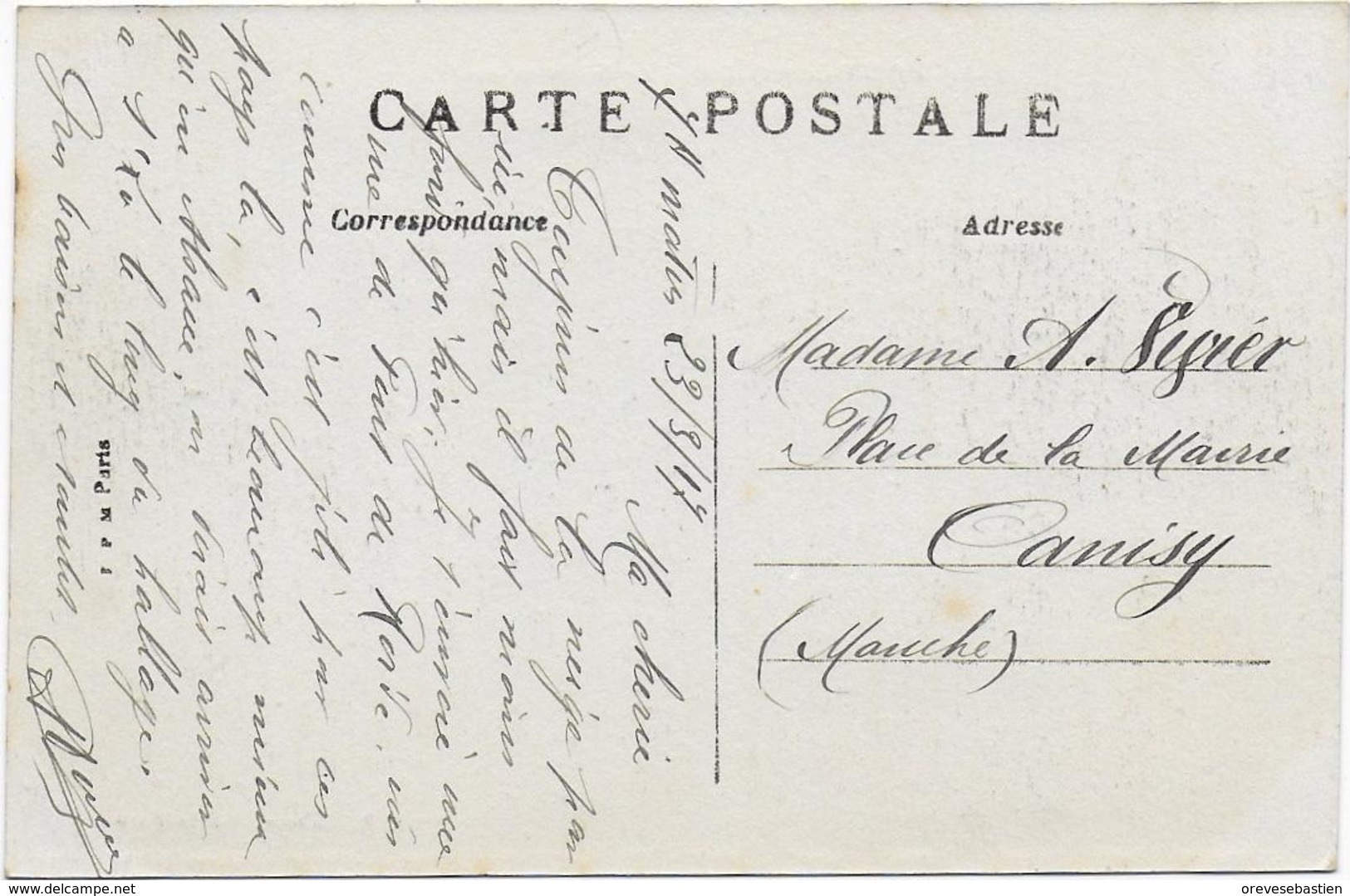 CPA - PONT DE ROIDE - LE DOUBS EN AVAL - 1917 - Other & Unclassified