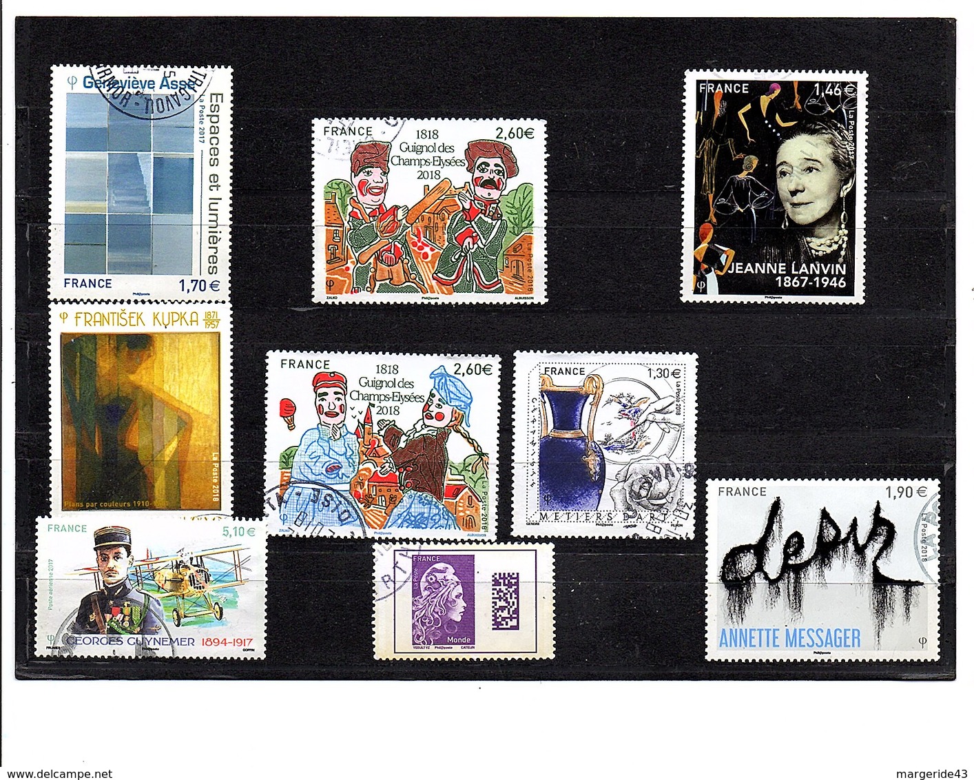 LOT DE TIMBRES OBLITERES 2017/18 - Gebruikt