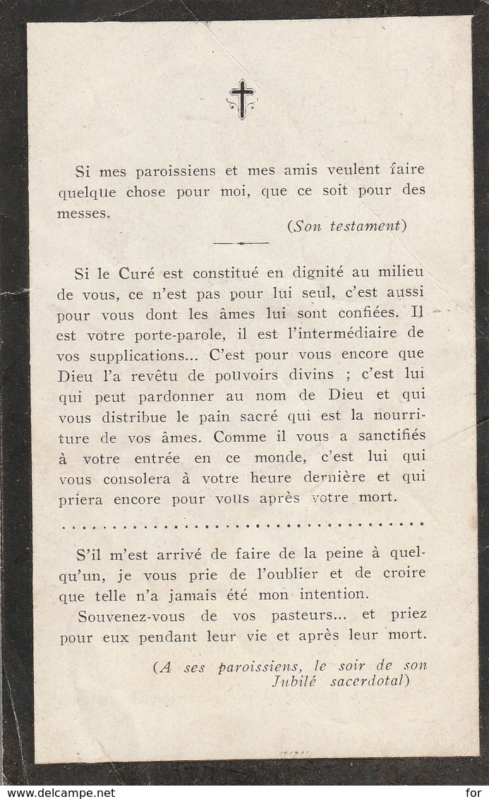 Généalogie : Faire-part Décés - Carte Mortuaire - P.t. GUIBAUD :1929 -curé-archiprètre De St-nicolas De Romans - Drome - Décès