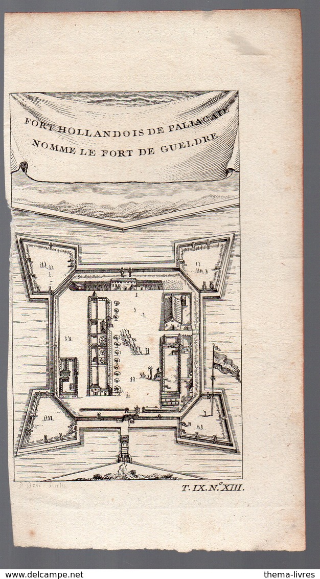 (nde)Fort Hollandois De Paliacate Nommé Fort De Gueldre  (gravure Ancienne Originale) (PPP16784) - Autres & Non Classés