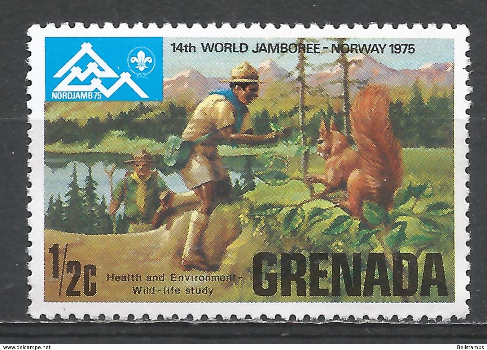 Grenada 1975. Scott #644 (MNH) Boy Scout World Jamboree * - Grenade (1974-...)