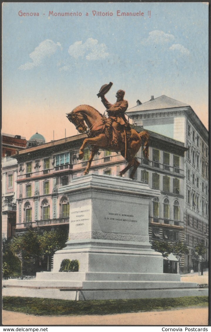 Monumento A Vittorio Emanuele II, Genova, C.1905 - Stengel & Co Cartolina - Genova