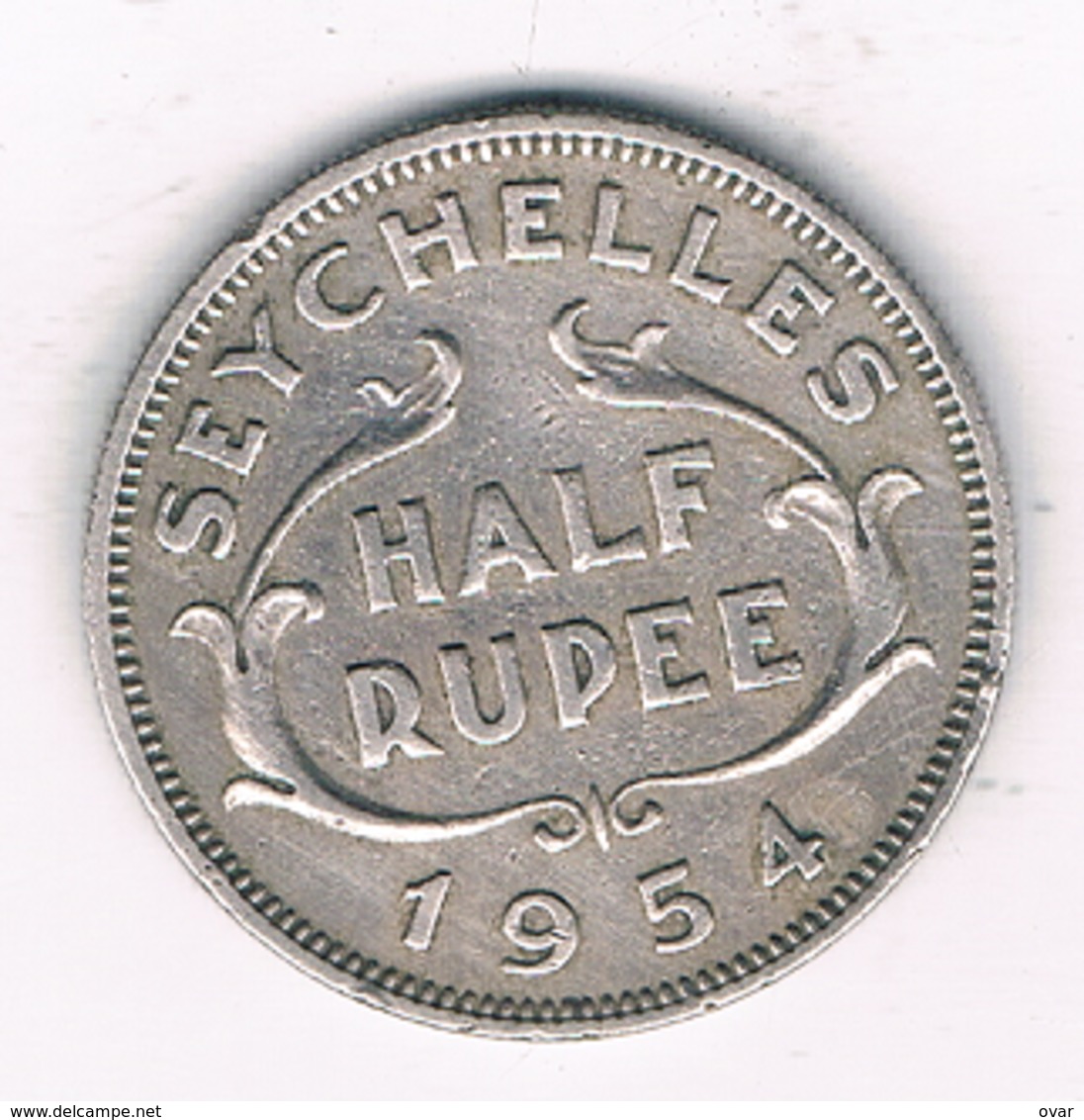 HALF RUPEE  1954 (mintage 72000ex.) SEYCHELLEN /0387/ - Seychelles