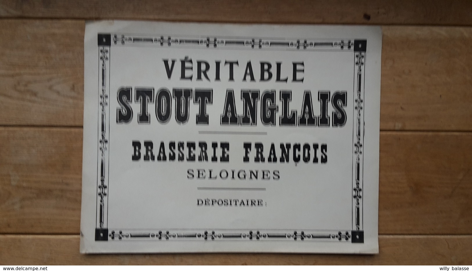 Affiche BRASSERIE "François"  SELOIGNES - Affiches