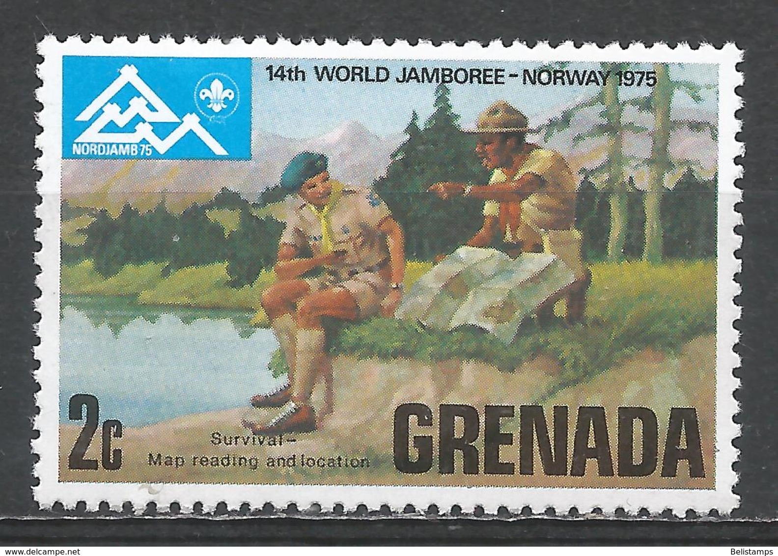 Grenada 1975. Scott #646 (MNH) Boy Scout World Jamboree * - Grenada (1974-...)