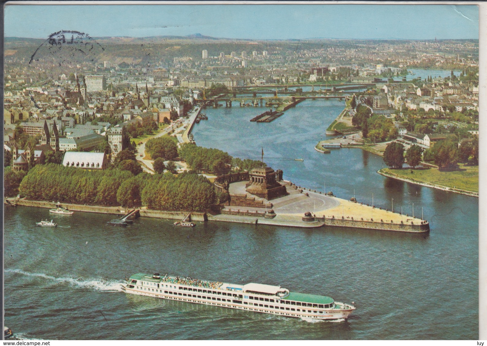 KOBLENZ Am Rhein  Deutsches Eck Mit Moselmündung  Fahrgastschiff - Koblenz