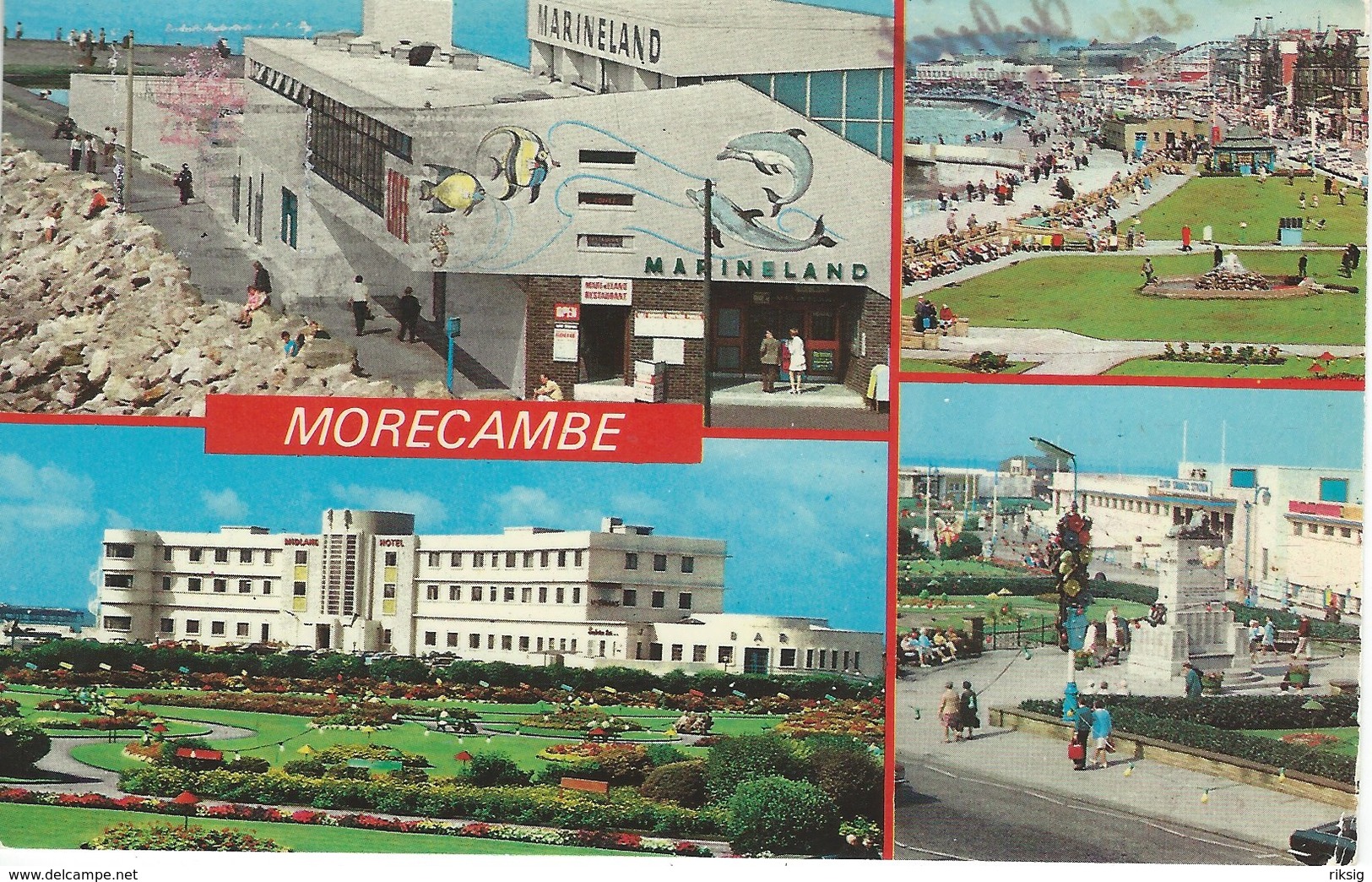 Morecambe 4 Views. England    Used 1977.  S-4609 - Autres & Non Classés