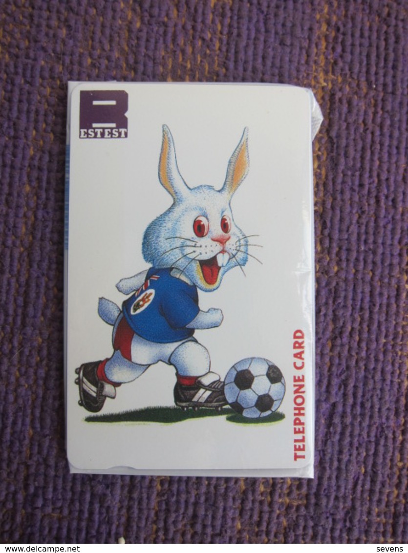 Private Issued Autelca Magnetic Phonecard,Estest Rabbit Play Football,mint In Blister - Corea Del Sur