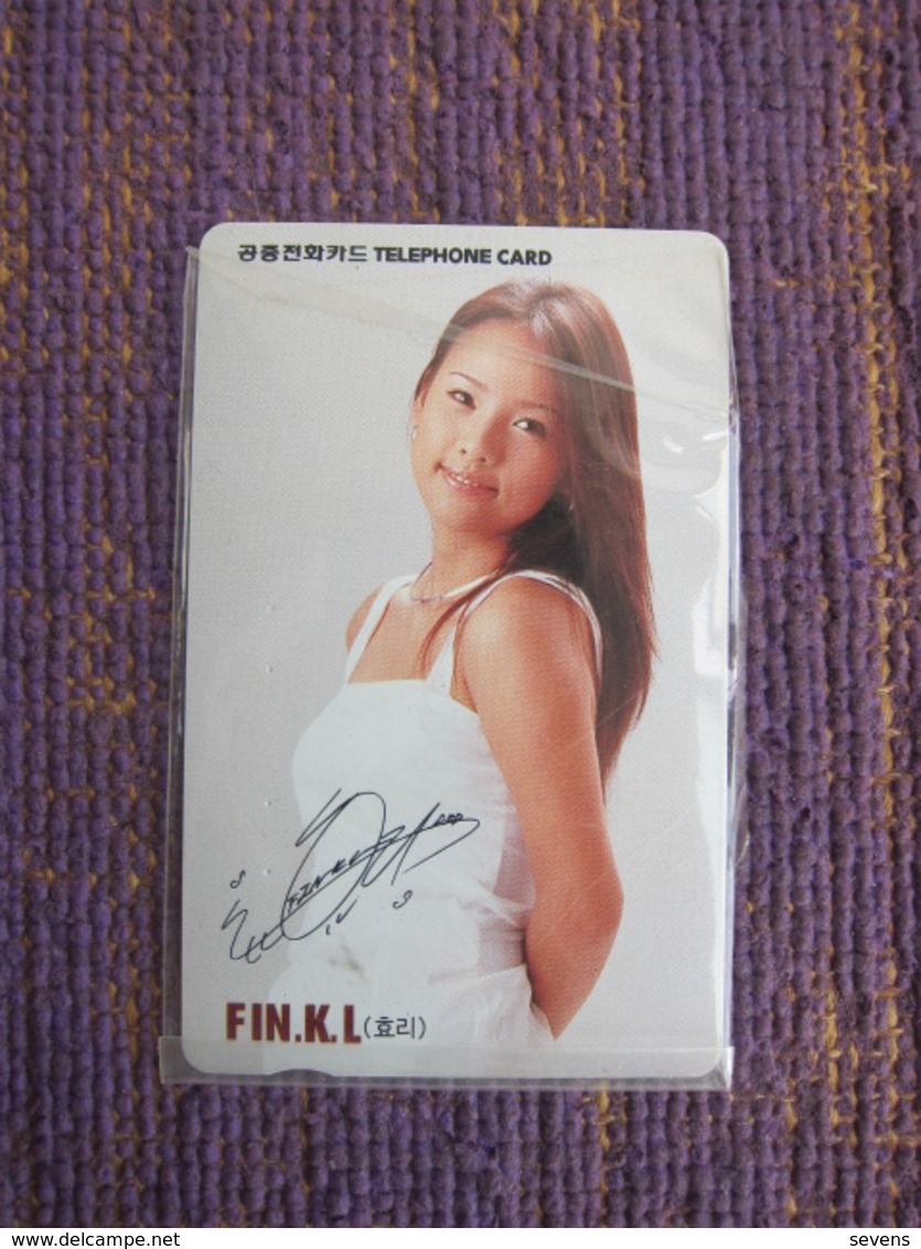 Autelca Magnetic Phonecard,Fin.K.L Singer,used - Korea, South