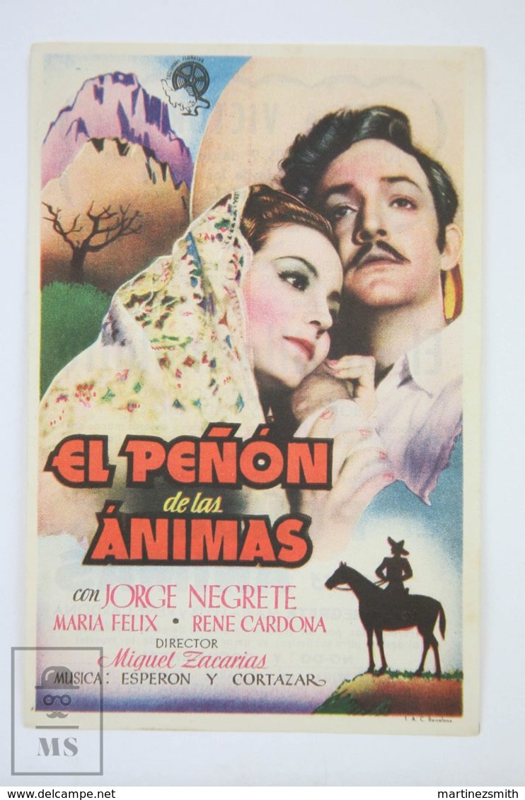 Original 1942 El Peñón De Las ánimas Cinema / Movie Advt Brochure -  Jorge Negrete,  María Félix,  René Cardona - Publicité Cinématographique