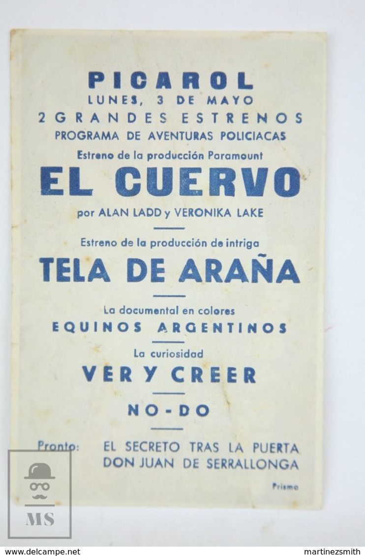 Original 1947 El Misterioso Tío Sylas Cinema / Movie Advt Brochure - Elsa O'Connor,  Elisa Galvé,  Francisco De Paula - Publicité Cinématographique