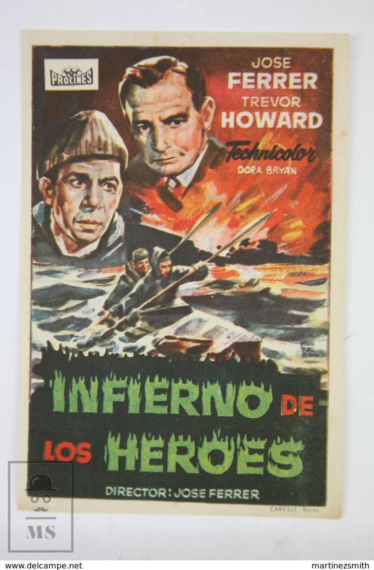 Original 1955 The Cockleshell Heroes  Cinema / Movie Advt Brochure - José Ferrer,  Trevor Howard,  Dora Bryan - Publicité Cinématographique