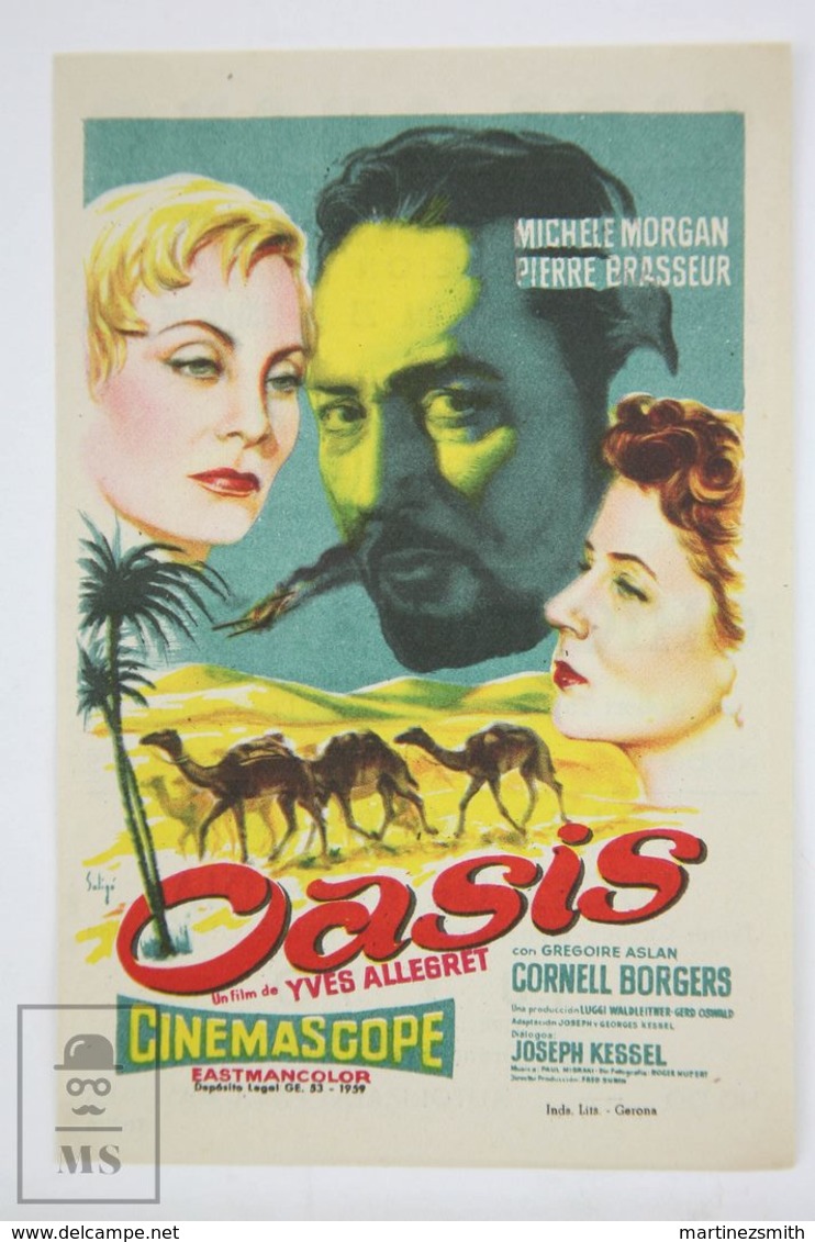 Original 1955 Oasis Cinema / Movie Advt Brochure - Michèle Morgan,  Cornell Borchers,  Carl Raddatz - Werbetrailer