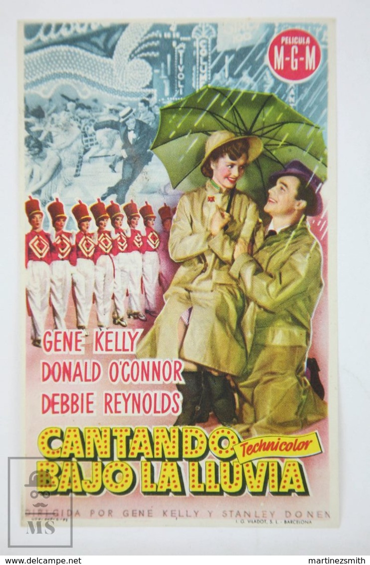 Original 1952 Singin' In The Rain Cinema / Movie Advt Brochure - Gene Kelly,  Donald O'Connor,  Debbie Reynolds - Publicité Cinématographique