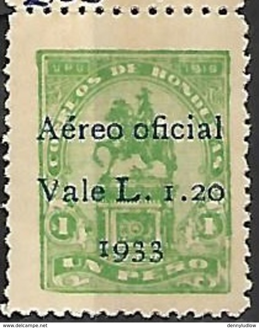 Honduras  1933   Sc#CO43  Surcharge  MLH  2016 Scott Value $3 - Honduras