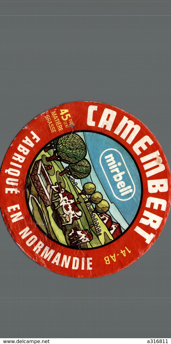 ETIQUETTE DE CAMEMBERT  MIRBEL - Fromage