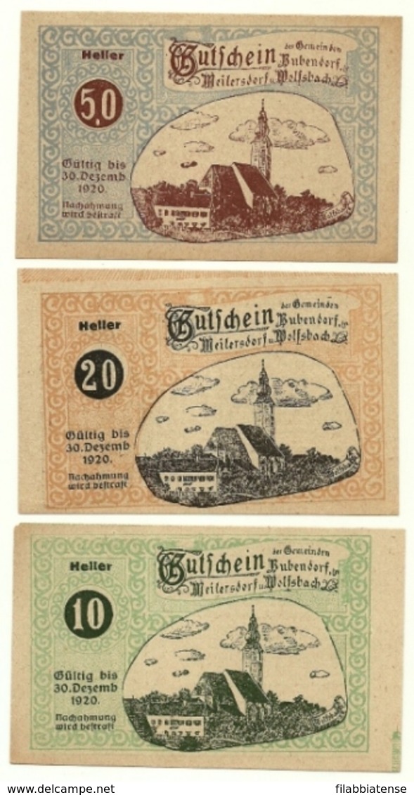 1920 - Austria - Bubendorf/Meilersdorf/Wolfsbach Notgeld N83   ----- - Austria