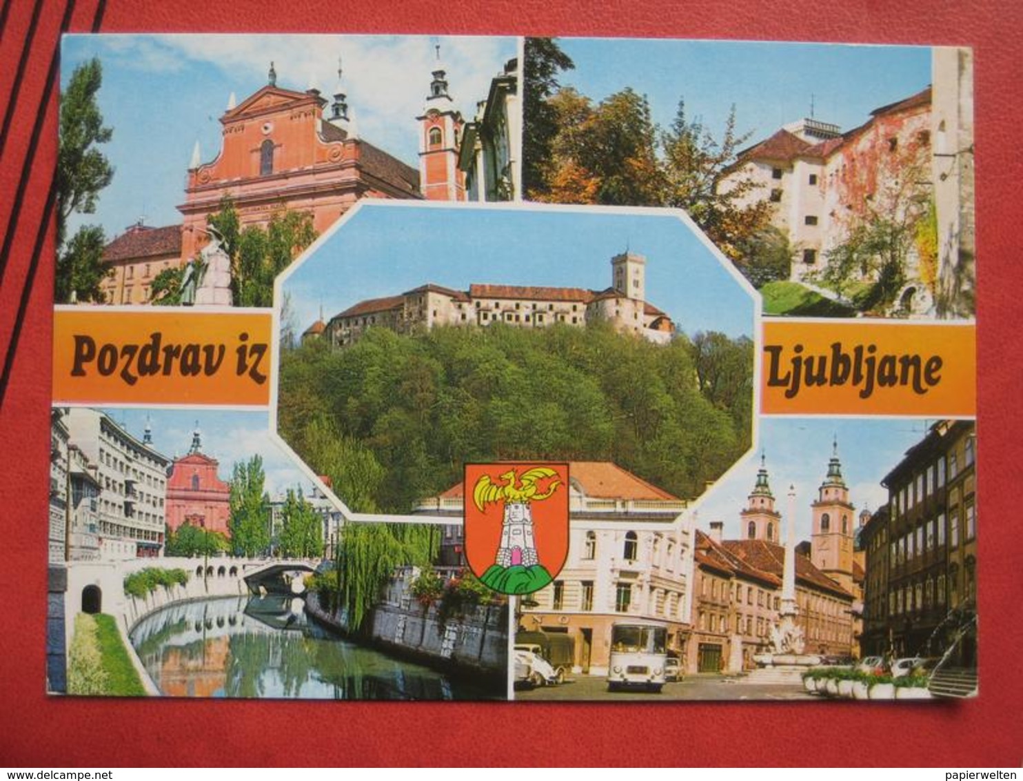 Ljubljana / Laibach - Mehrbildkarte / Autobus - Slowenien