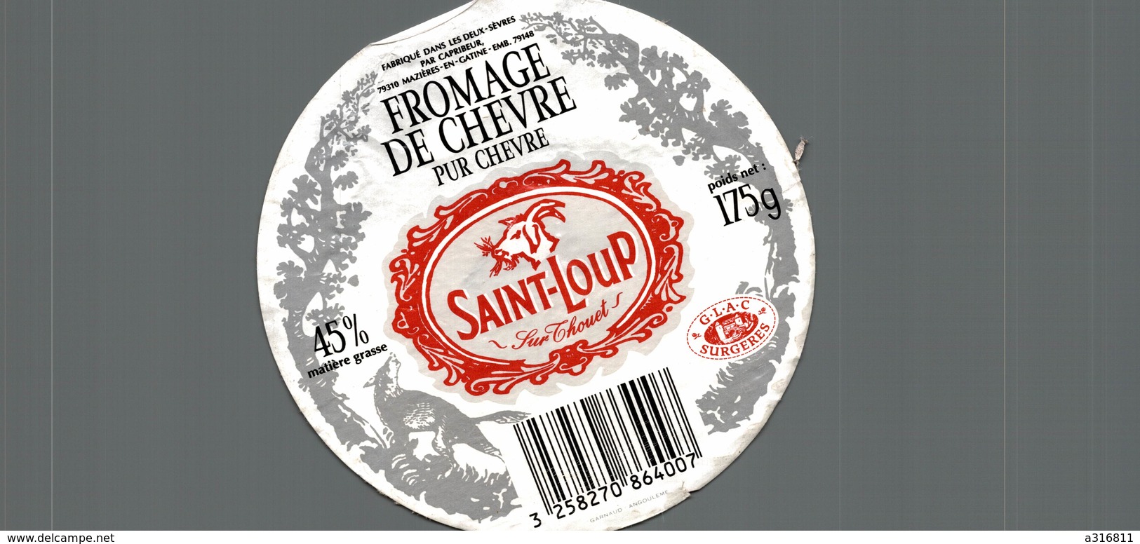 ETIQUETTE DE FROMAGE DE CHAVRE SAINT LOUP - Fromage