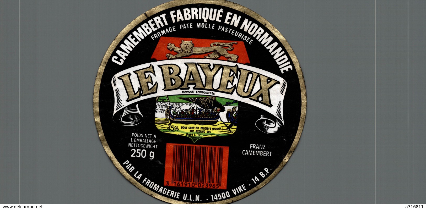 ETIQUETTE DE  CAMEMBERT LE BAYEUX - Fromage