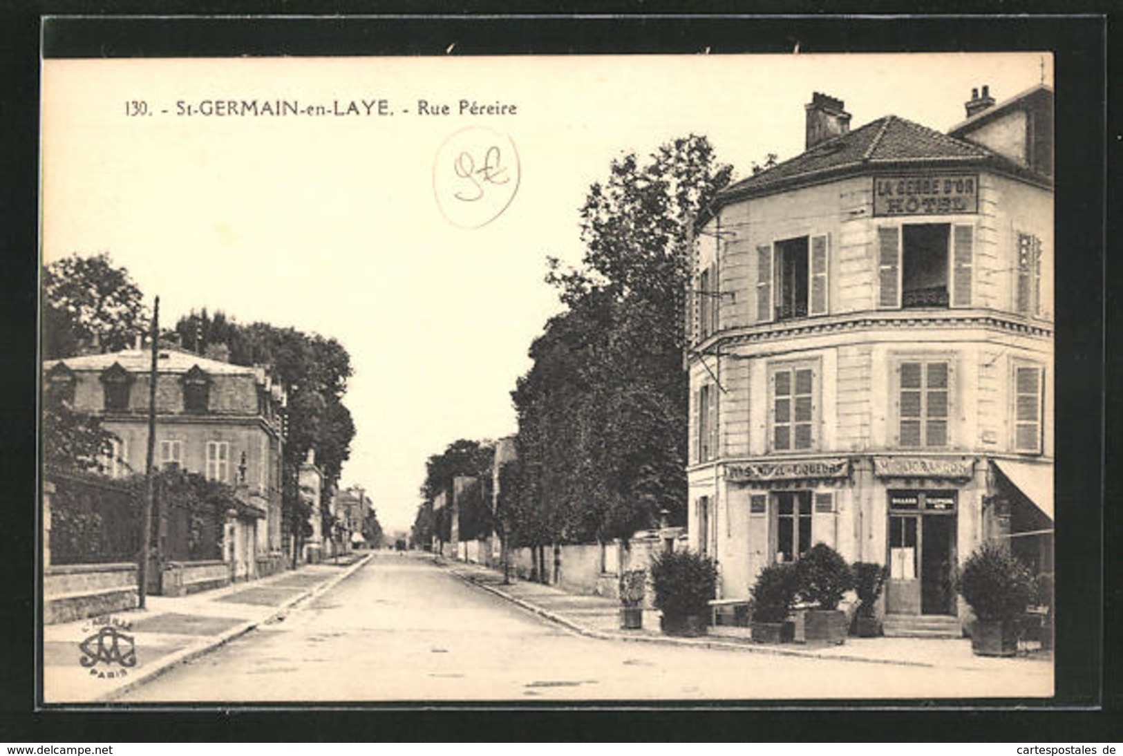 CPA Saint-Germain-en-Laye, Hotel La Serbe D`Or, Rue Péreire - St. Germain En Laye