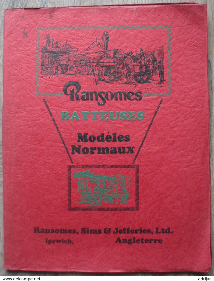 Catalogue 28  Pages Ransomes Batteuses Modeles Normaux Ransomes,Sims & Jefferies,Ltd Ipswich Angleterre - Matériel Et Accessoires