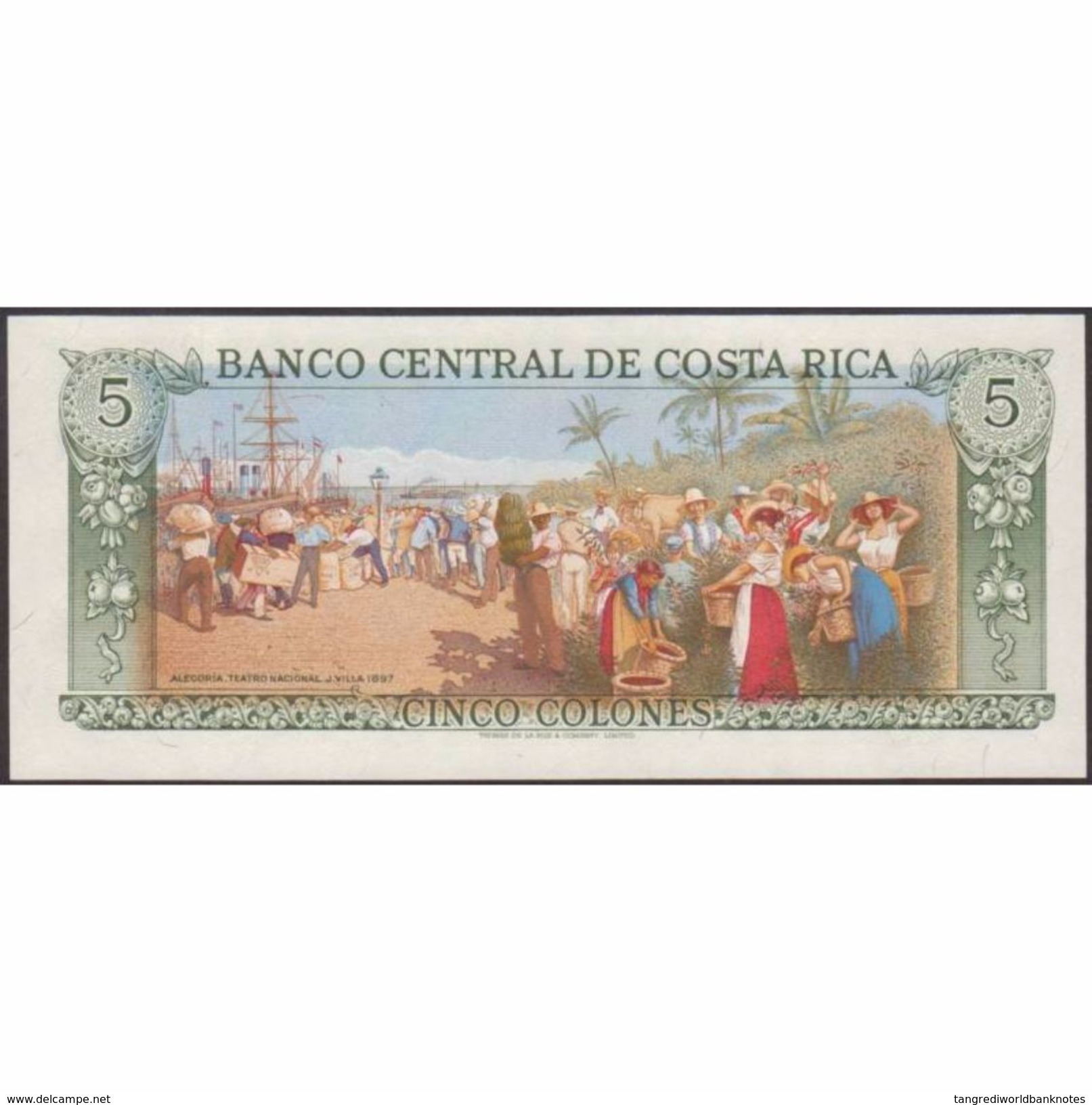 TWN - COSTA RICA 236e - 5 Colones 15.1.1992 Serie D﻿ UNC - Costa Rica