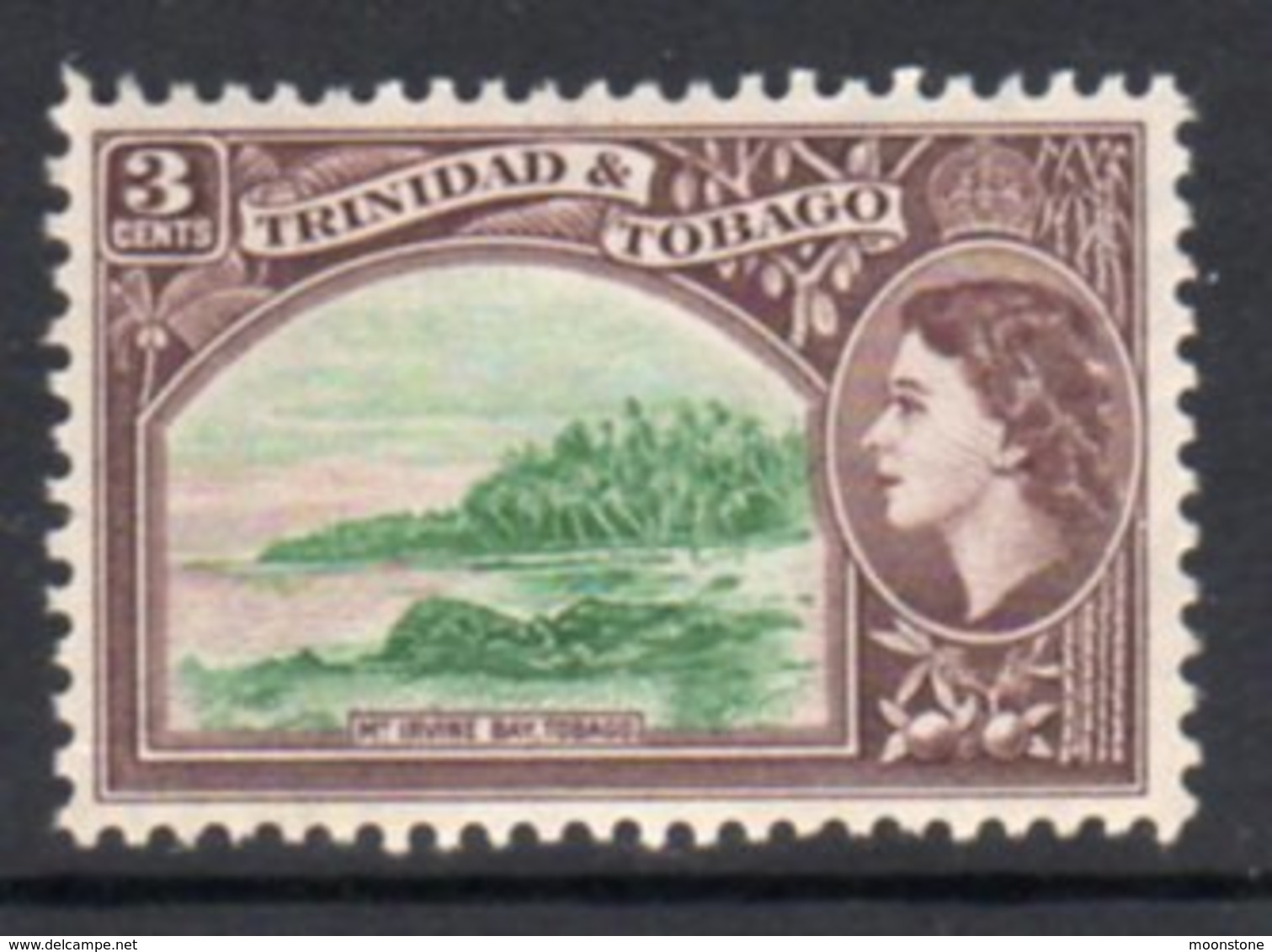 Trinidad & Tobago QEII 1953-9 Definitive 3c Mount Irvine Bay Value, MNH, SG 269 - Trinidad & Tobago (...-1961)