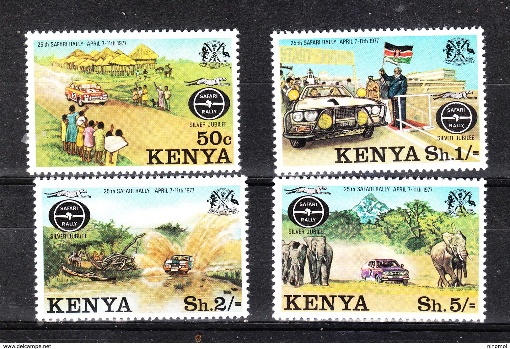 Kenya  -  1977. Safari Africano. Complete MNH Series - Automobilismo