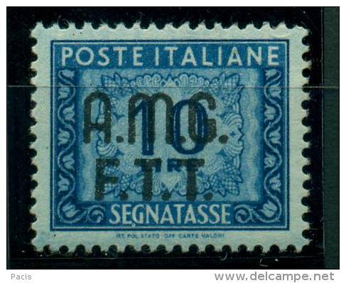 TRIESTE A 1947-49  SEGNATASSE10 L. AZZURRO MNH** - Portomarken