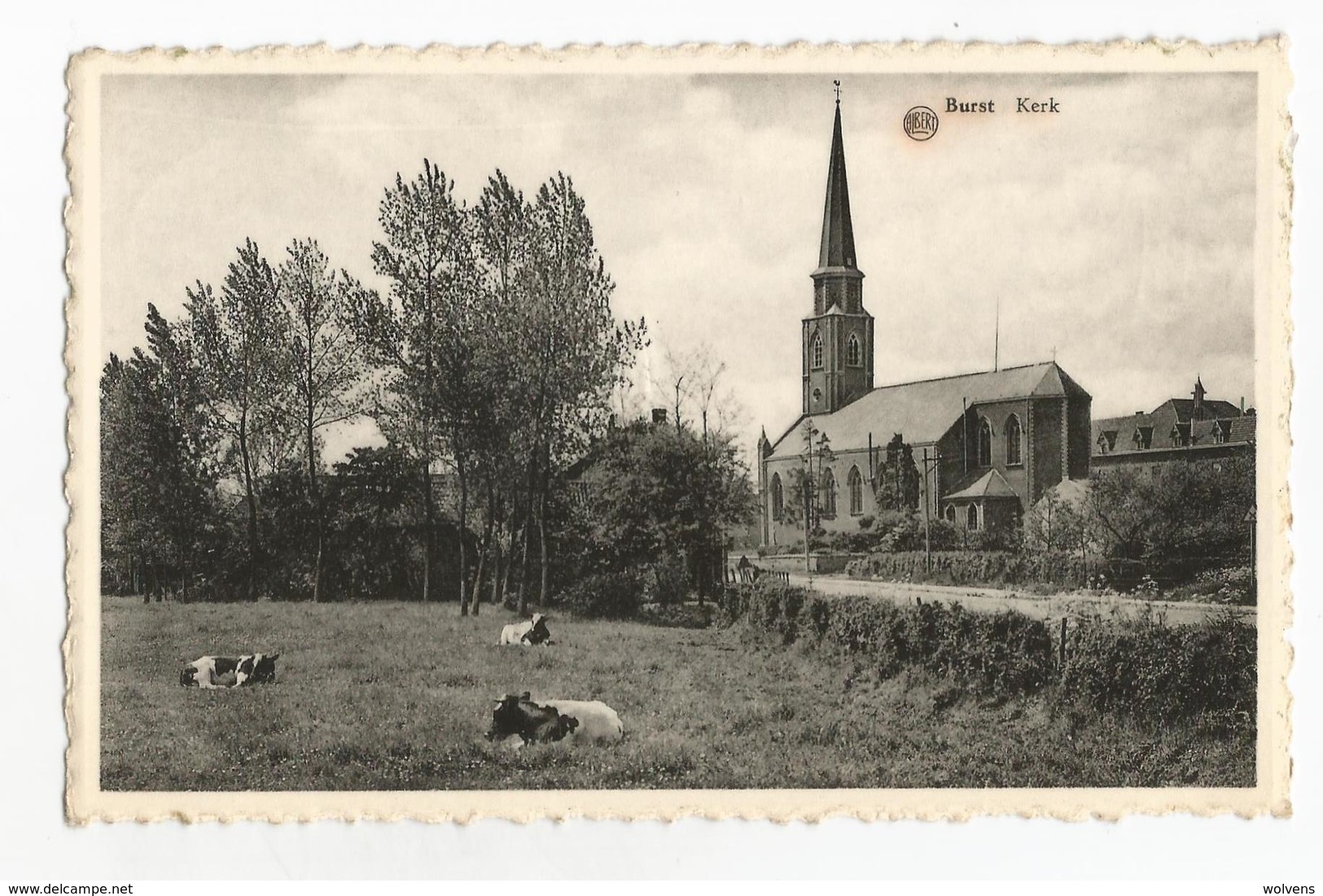 Burst Kerk Oude Postkaart Erpe-Mere - Erpe-Mere