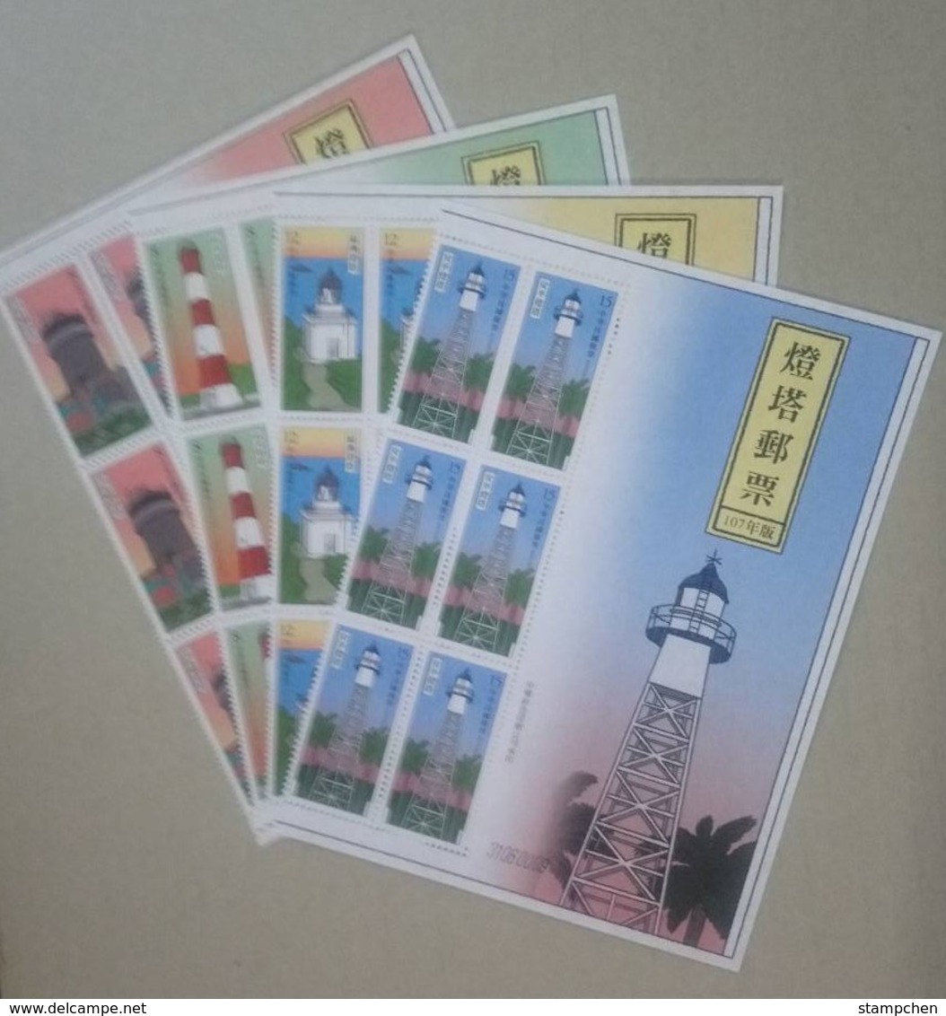 Block 6  Title Margin- Taiwan 2018 Lighthouse Stamps Island Relic Wetland Martial - Blocks & Sheetlets