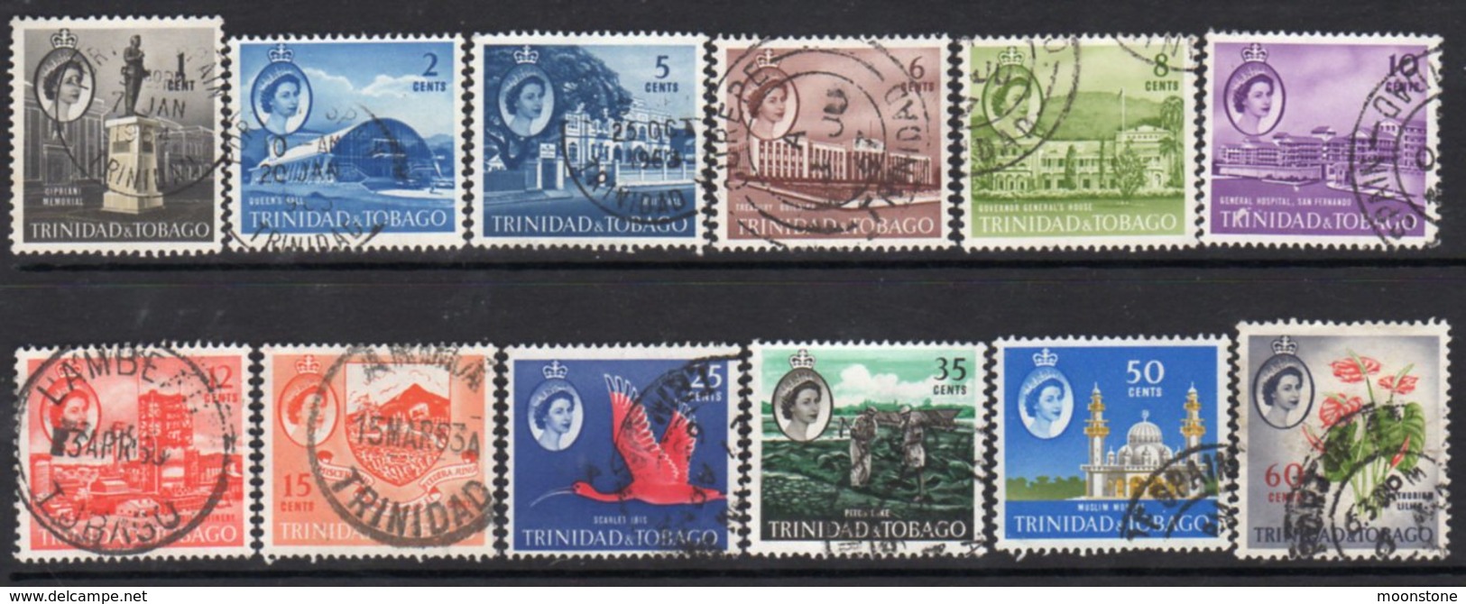 Trinidad & Tobago 1960-7 Definitives Part Set Of 12 To 60c, Used, SG 284/95 - Trindad & Tobago (...-1961)