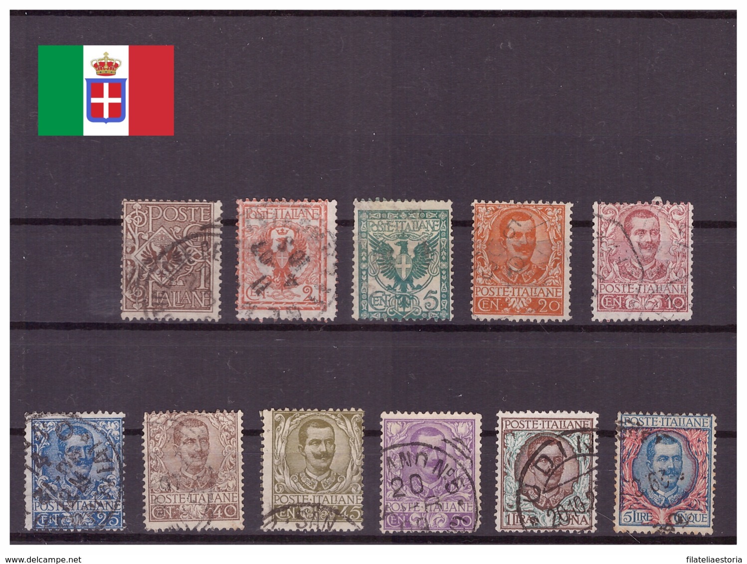 Italie Royaume 1901 Oblitéré - Monarchies - Sassone Nr. 68-78 Série Complète (ita209) - Oblitérés