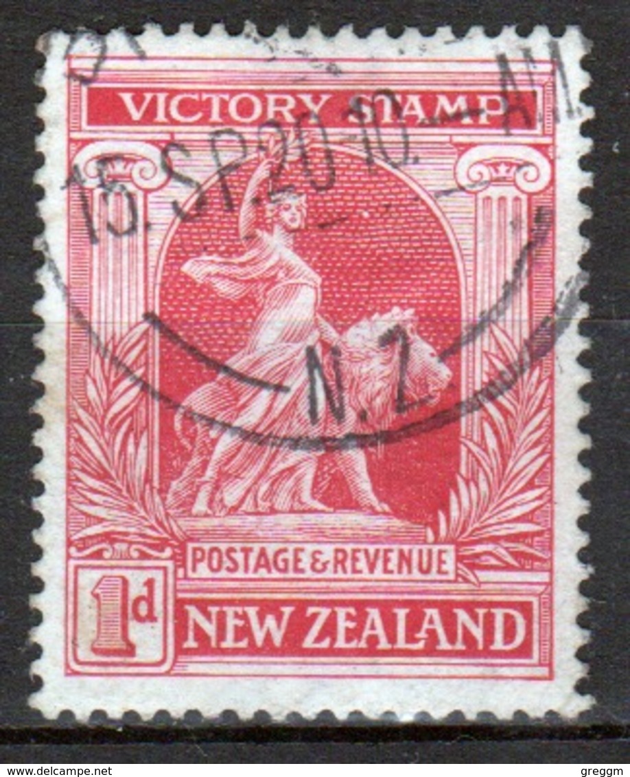 New Zealand 1920 King George V 1d Carmine Red Stamp From The Victory Set. - Oblitérés